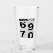 70e verjaardag Oldometer Glas (Voorkant)