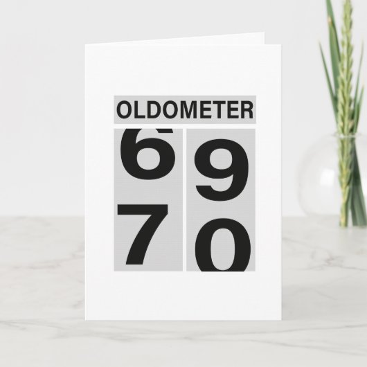 70e verjaardag Oldometer Kaart (Voorkant)