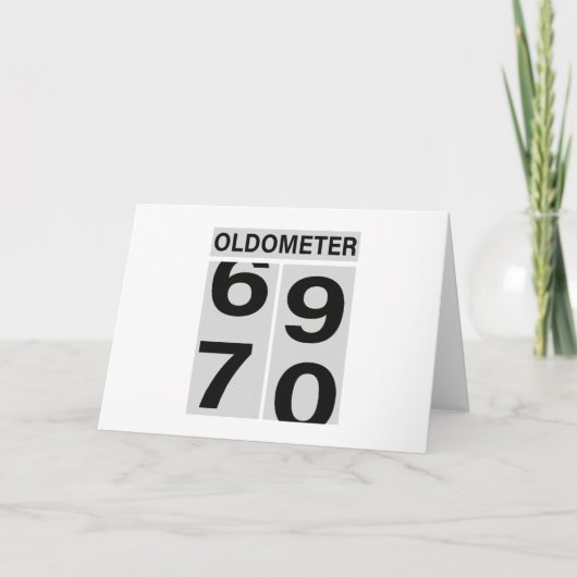 70e verjaardag Oldometer Kaart (Voorkant)