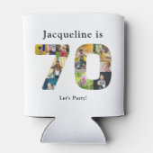 70e verjaardag Ontwerp je eigen fotocollage Blikjeskoeler (Achterkant)