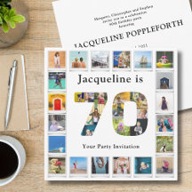 70e verjaardag Ontwerp je eigen fotocollage