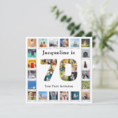 70e verjaardag Ontwerp je eigen fotocollage Kaart (Staand voorkant)