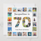 70e verjaardag Ontwerp je eigen fotocollage Kaart (Voorkant)