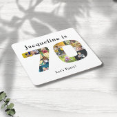 70e verjaardag Ontwerp je eigen fotocollage Kartonnen Onderzetters