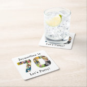 70e verjaardag Ontwerp je eigen fotocollage Kartonnen Onderzetters (Insitu)