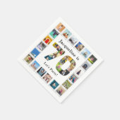 70e verjaardag Ontwerp je eigen fotocollage Servet (Hoek)