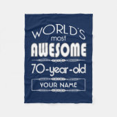 70e verjaardag op de wereld Best Fabulous Dark Blu Fleece Deken (Voorkant)