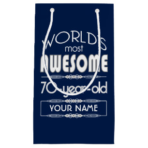 70e verjaardag op de wereld Best Fabulous Dark Blu Klein Cadeauzakje
