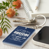 70e verjaardag op de wereld Best Fabulous Dark Blu Sleutelhanger (Voorkant Rechts)