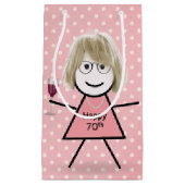 70e verjaardag op pooldots klein cadeauzakje (Voorkant)