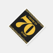 70e verjaardag op zevenenzeventig jaar Gold Glitte Servet (Hoek)