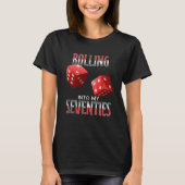 70e Verjaardag Oud Man Casino Dice Games T-shirt (Voorkant)