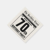 70e Verjaardag Oude Krant Grappig Custom Servet (Hoek)