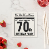 70e Verjaardag Oude Krant Grappig Custom Servet (Insitu)