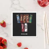 70e Verjaardag oude licentie bord collectie Servet (Insitu)