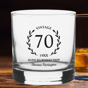 70e verjaardag Ouder dan perfectie Custom Naam Jaa Whisky Glas