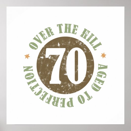70e verjaardag over de heuvel poster (Voorkant)