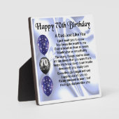 70e verjaardag Pap Poem Plaque Fotoplaat (Voorkant)