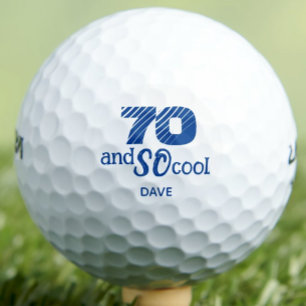 70e verjaardag papa cadeau - Blue Cool 70 jaar Golfballen