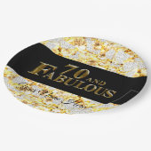 70e verjaardag papieren bordje