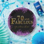 70e verjaardag papieren bordje (Feest)