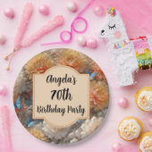 70e verjaardag papieren bordje (Feest)