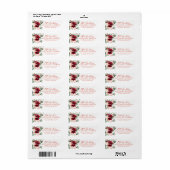 70e Verjaardag Party Floral Retour Adres Label (Full Sheet)