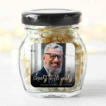 70e verjaardag Party Foto Cheers Gold Script