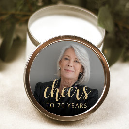 70e verjaardag Party Foto Proost Ronde Sticker