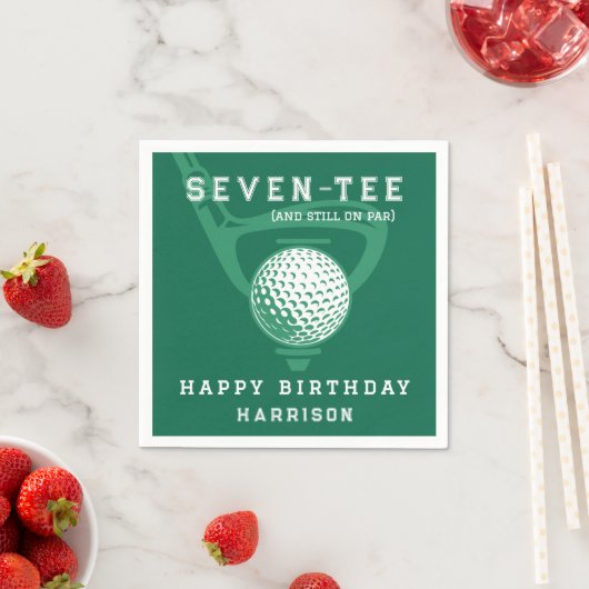 70e Verjaardag Party Golf Thema Modern Groen Serve Servet (Insitu)