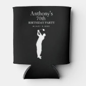 70e Verjaardag Party Golfer Elegant Par Zeventigst Blikjeskoeler (Voorkant)