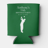 70e Verjaardag Party Golfer Elegant Par Zeventigst Blikjeskoeler (Voorkant)