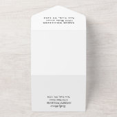 70e Verjaardag Party Golfer Zwart Eenvoudig Modern All In One Uitnodiging (Buitenkant)