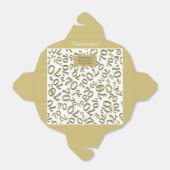 70e Verjaardag Party Goud/Wit Getal Patroon Bedankdoosjes (Uitgevouwen)