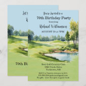 70e verjaardag Party Mannen Golf Theme Party Kaart (Voorkant / Achterkant)