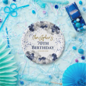 70e verjaardag Party Navy Ballonnen Papieren Bordje (Feest)