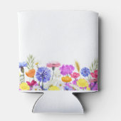 70e Verjaardag Party Paarse Wildflower Custom Blikjeskoeler (Achterkant)