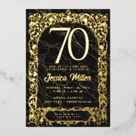 70e Verjaardag Party Roos Gold Foil Invitation Folie Uitnodiging