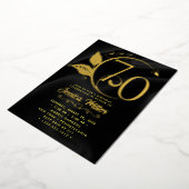 70e Verjaardag Party Roos Gold Foil Invitation Folie Uitnodiging (Gedraaid)