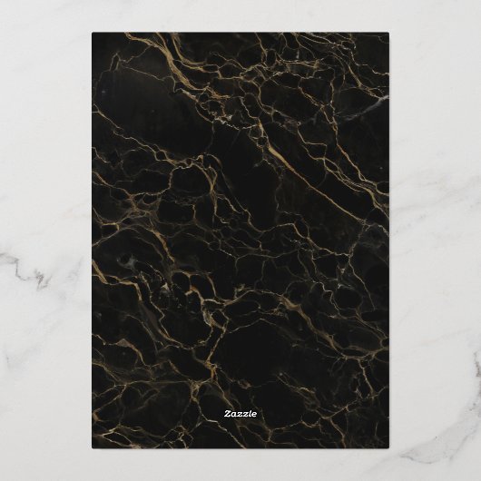 70e Verjaardag Party Roos Gold Foil Invitation Folie Uitnodiging (Achterkant)