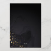 70e Verjaardag Party Roos Gold Foil Invitation Folie Uitnodiging (Achterkant)