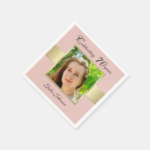 70e Verjaardag Party Roos Gouden Foto servetten (Hoek)