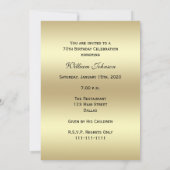 70e verjaardag Party Uitnodiging Foto 70e (Achterkant)