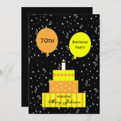 70e verjaardag Party Uitnodiging Plezier 70e taart (Voorkant / Achterkant)