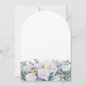 70e Verjaardag Party Witte Roos Blauwe Bloemen Kaart (Achterkant)