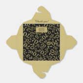 70e Verjaardag Party Zwart/Goud Getal Patroon Bedankdoosjes (Uitgevouwen)