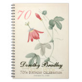 70e verjaardag Passiflora Guest Book Notitieboek (Voorkant)