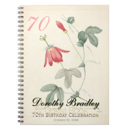 70e verjaardag Passiflora Guest Book Notitieboek