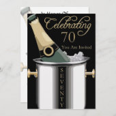 70e verjaardag Persoonlijke uitnodiging (Voorkant / Achterkant)