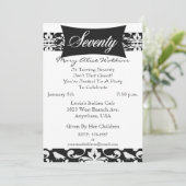 70e verjaardag Persoonlijke uitnodiging (Staand voorkant)